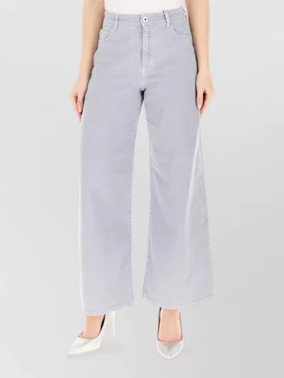 Weekend Max Mara Wide Leg Trousers Belt Loops Pockets In Gray