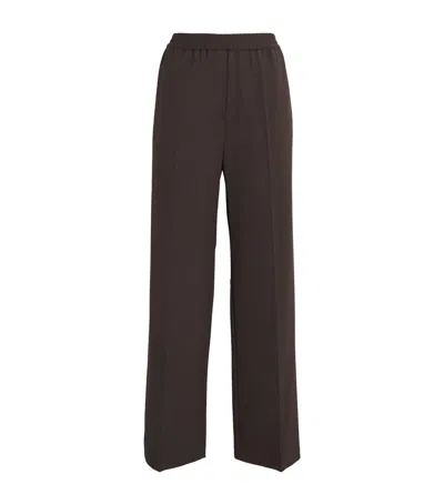 Weekend Max Mara Wide-leg Trousers In Brown