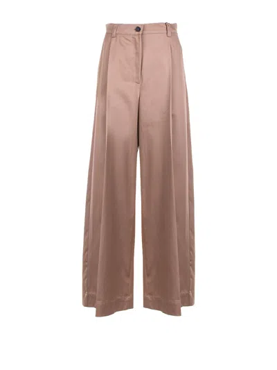 Weekend Max Mara Wide Leg Trousers In Cotton Gabardine