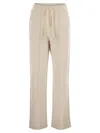 Weekend Max Mara Drawstring Casual Pants In Neutral
