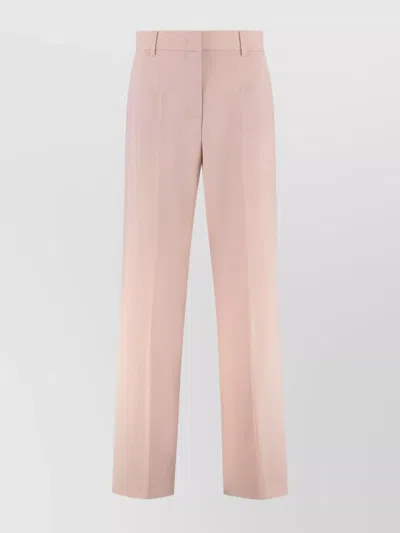 WEEKEND MAX MARA WIDE-LEG TROUSERS WITH BUTTONED BACK POCKETS
