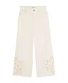 Weekend Max Mara Wool Canvas Wide-leg Pants In White