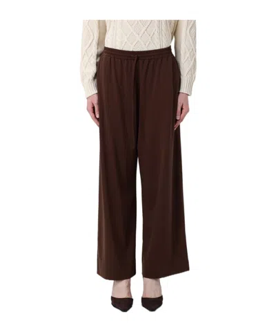 Weekend Max Mara Wide-leg Casual Pants In Brown