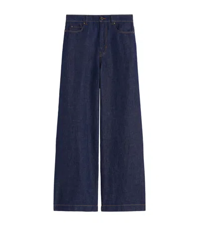 Weekend Max Mara Wide-leg Jeans In Blue