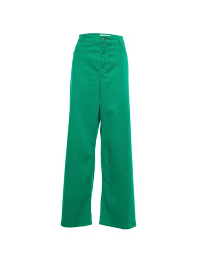 Pre-owned Weekend Max Mara Wide-leg Jeans In Green