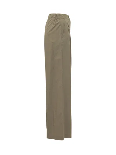 Weekend Max Mara Wide-leg Pleated Trousers In Green