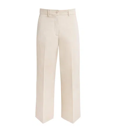 Weekend Max Mara Wide-leg Tailored Trousers In Neutral