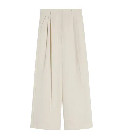 Weekend Max Mara Wide-leg Trousers In Beige