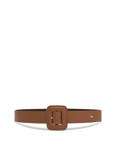 Weekend Max Mara Wkabrio Leather Belt In Brown