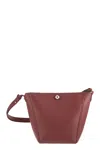 Weekend Max Mara Leather Shoulder Bag In Burgundy