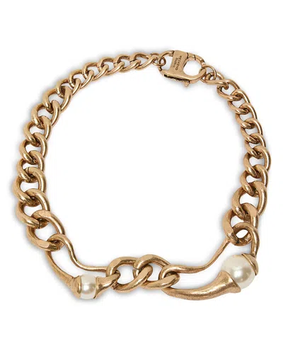 Weekend Max Mara Wkagiglio Chain Choker Necklace In Gold