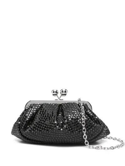 Weekend Max Mara Wkalama Embellished Clutch Bag In Black