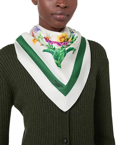 Weekend Max Mara Wkaonesto Floral Silk Scarf In Multi