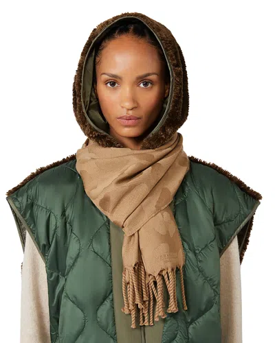 Weekend Max Mara Wkapaggio Fringed Wool Scarf In Metallic