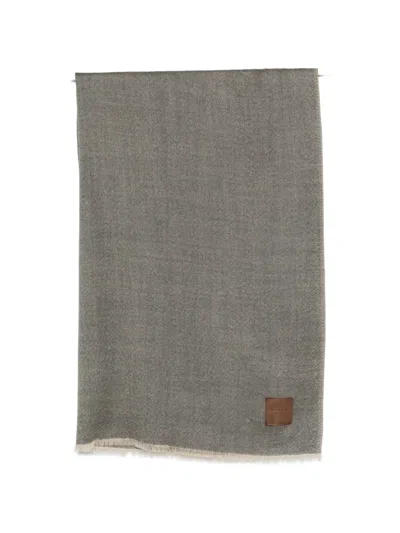 Weekend Max Mara Wkaquantum Fringed-edge Scarf In Gray