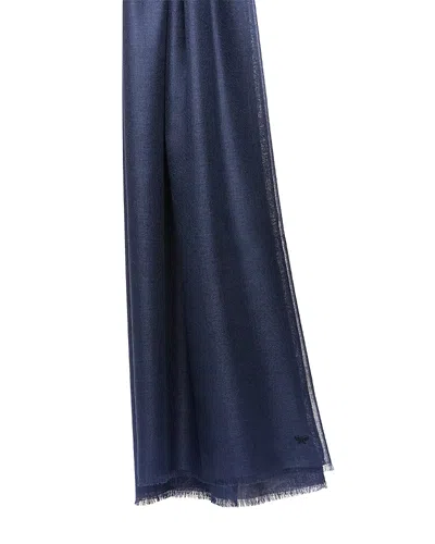 Weekend Max Mara Wkarauche Cashmere & Silk Stole In Blue