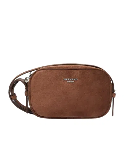 Weekend Max Mara Wkastruzzo Logo Stamp Crossbody Bag In Brown