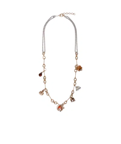 Weekend Max Mara Wkavisino Pendant Embellished Necklace In Multi