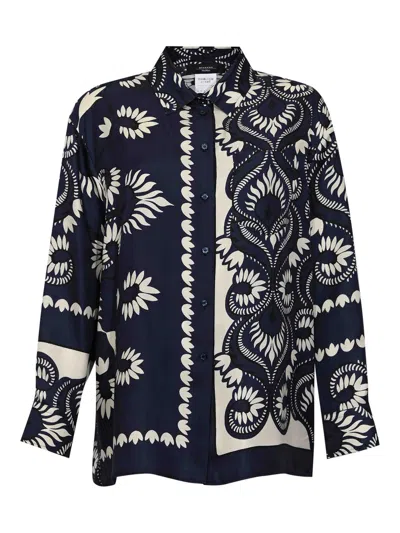 WEEKEND MAX MARA WKD LASTRA PATCHWORK SHIRT IN PRINTED SILK