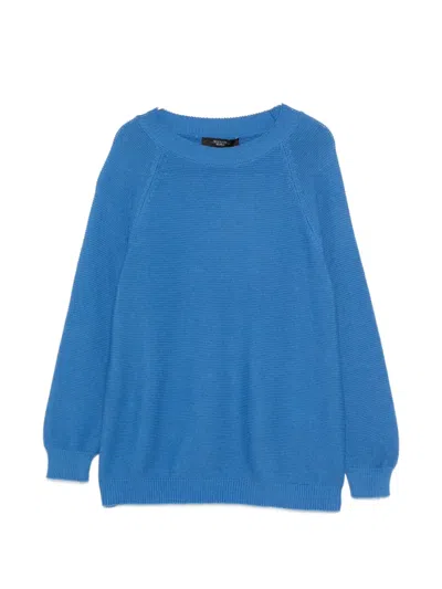 Weekend Max Mara Wkdaere Knitted Sweater In Blue