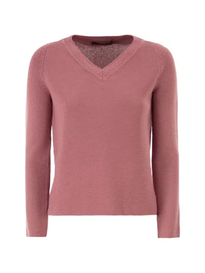 Weekend Max Mara Weekend Maxmara Wkdago Boxy Cotton Jumper In Pink