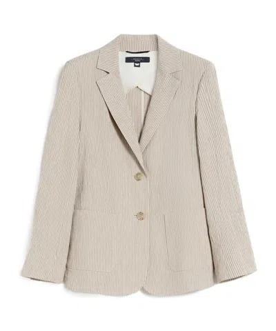 Weekend Max Mara Wkdaletta Single-breasted Jacket In Neutral