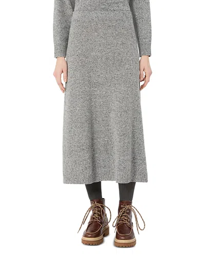 Weekend Max Mara Wkdaloa Knit Midi Skirt In Gray