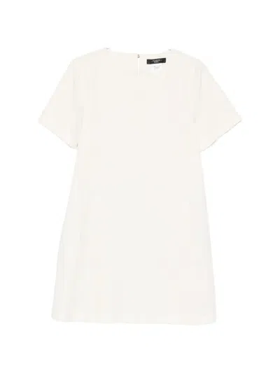 Weekend Max Mara Wkdaloa Short-sleeve Mini Dress In White
