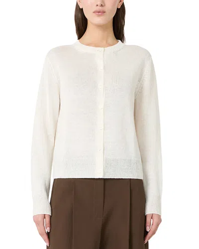 Weekend Max Mara Wkdbadia Cardigan Sweater In White