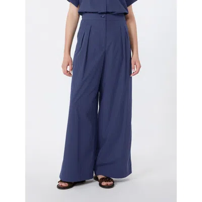 Weekend Max Mara Wkdbenda Trouser Navy In Blue