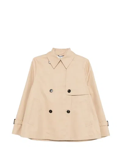 Weekend Max Mara Wkdbiglia Double-breasted Jacket In Brown