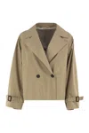 Weekend Max Mara Double-breasted Cropped Jacket In Neutral