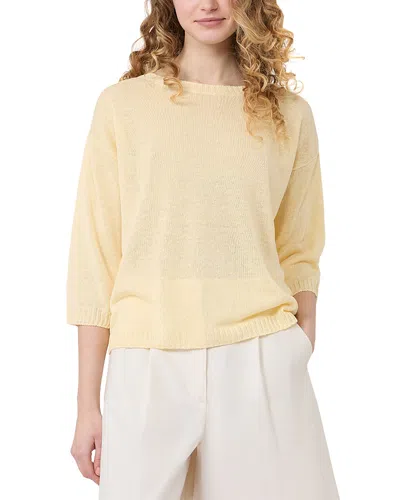 Weekend Max Mara Wkdcannone Linen Sweater In Yellow