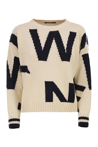 Weekend Max Mara Weekend Maxmara Wkdcelebre Patterned Cotton Crew Neck In Multi