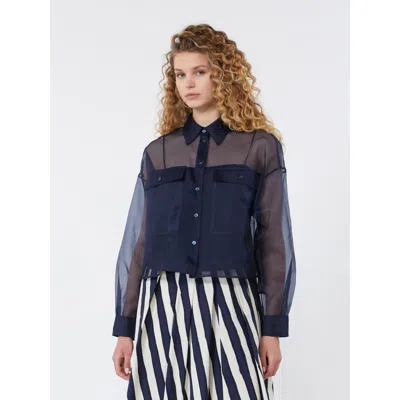 Weekend Max Mara Wkdcolomba Top Navy In Blue