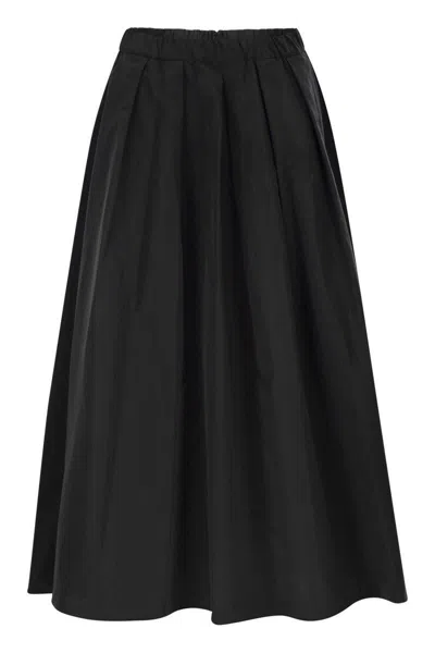 Weekend Max Mara Wkdcurvato - Long Taffeta Skirt In Black