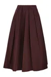Weekend Max Mara Wkdcurvato - Long Taffeta Skirt In Burgundy