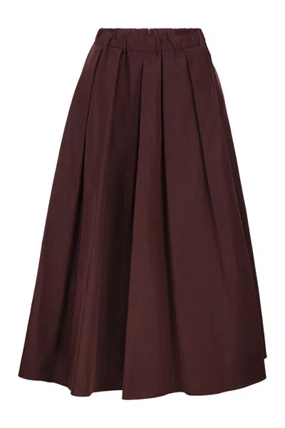 Weekend Max Mara Wkdcurvato - Long Taffeta Skirt In Burgundy