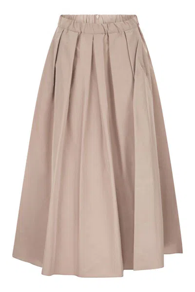 Weekend Max Mara Wkdcurvato - Long Taffeta Skirt In Metallic