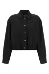 Weekend Max Mara Elasticated Cropped Jacket In Black