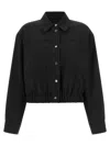 Weekend Max Mara Elasticated Cropped Jacket In Black