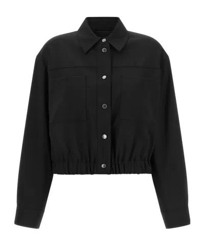 Weekend Max Mara Wkddecano Elastic Waist Jacket In Black
