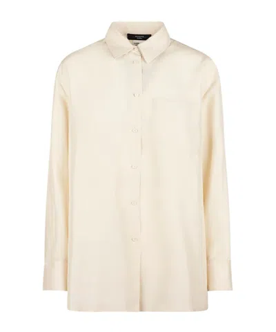 Weekend Max Mara Wkdebbri Long-sleeved Shirt In White