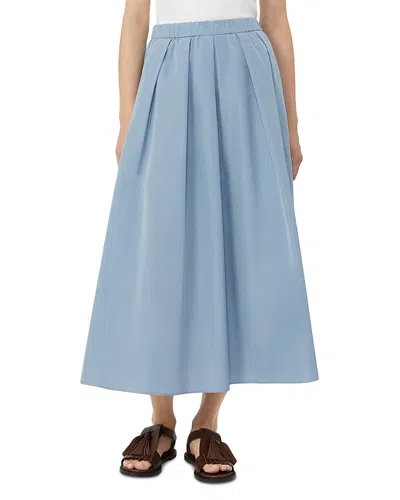Weekend Max Mara Wkdformica Taffeta Midi Skirt In Blue