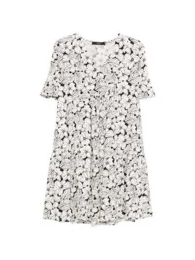 Weekend Max Mara Wkdfuoco Floral-print Mini Dress In White