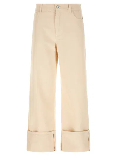 Weekend Max Mara Wkdgesto Tailored Pants Belt Loops Cuffs In Neutral