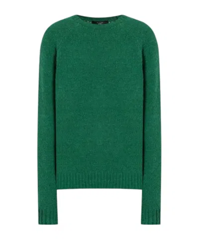 Weekend Max Mara Wkdghiacci Crewneck Knitted Jumper In Green