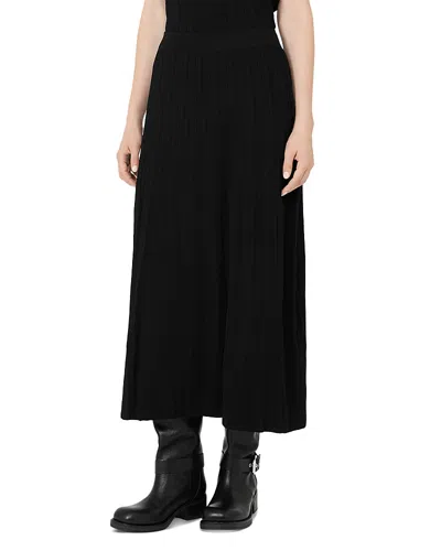Weekend Max Mara Wkdghiglia Pleated Midi Skirt In Black