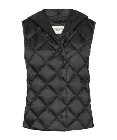 Weekend Max Mara Wkdgiochi Quilted Gilet In Black