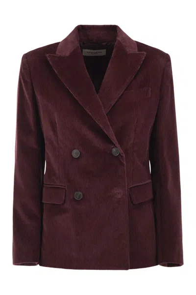 Weekend Max Mara Wkdkatanga - Cotton Velvet Blazer In Brown